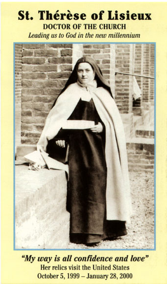 Commemorative card - Relics of St. Therese